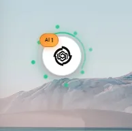 Widget di Bortex Desktop con agente attivo